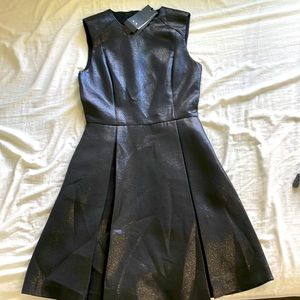black leather armani exchange dress